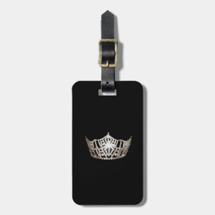 Miss America Silver Crown Luggage Tag-Vertical Luggage Tag