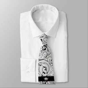 Miss America Silver Crown Men's Flourish Tie