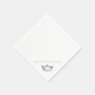 Miss America Silver Crown Paper Napkins