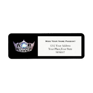 Miss America Silver Crown Return Address Labels
