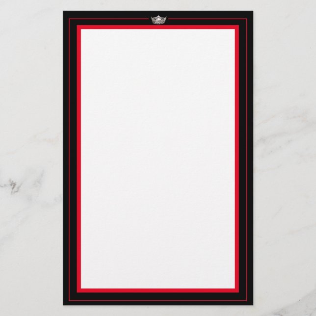 Miss America Silver Crown Stationery Paper (Front)