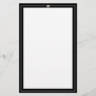 Miss America Silver Crown Stationery Paper