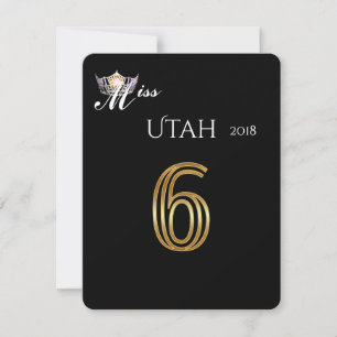 Miss America Silver Crown Table Card-6 Invitation