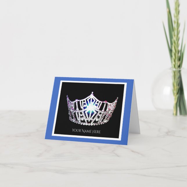 Miss America Silver Crown Thank You Card-Printed (Front)