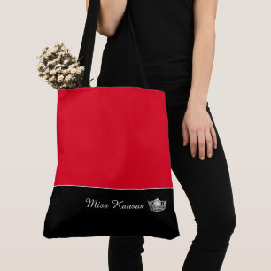 Miss America Silver Crown Tote Bag-Large