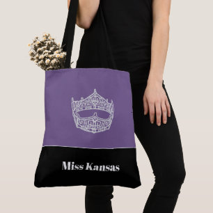 Miss America Silver Crown Tote Bag-Large Bag