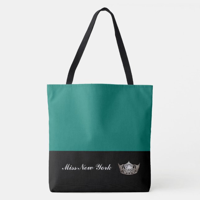 Miss America Silver Crown Tote Bag-Large Bahama (Front)