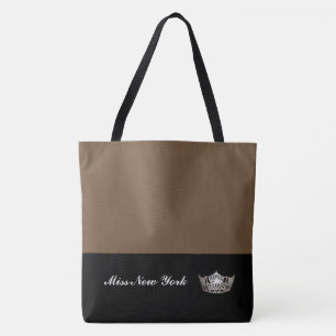 Miss America Silver Crown Tote Bag-Large Brownie Bag