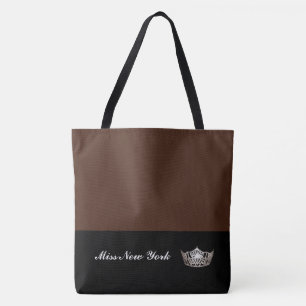 Miss America Silver Crown Tote Bag-Large BT Sienna Bag