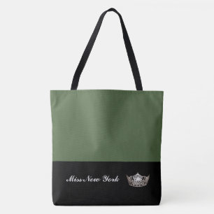 Miss America Silver Crown Tote Bag-Large Cactus