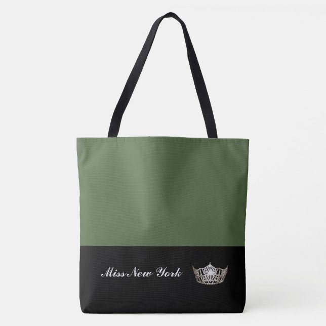 Miss America Silver Crown Tote Bag-Large Cactus (Front)