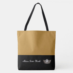 Miss America Silver Crown Tote Bag-Large GoldN Rod Bag