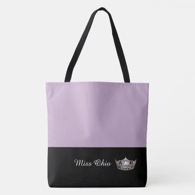 Miss America Silver Crown Tote Bag LRGE Lilac (Front)