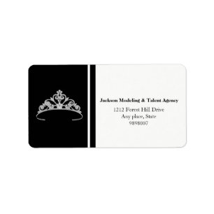 Miss America Silver Tiara Crown Address Labels