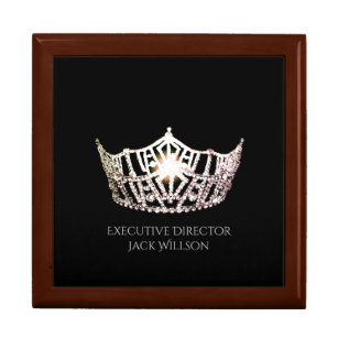Miss America SLVR Crown Personal Name Jewerly Box