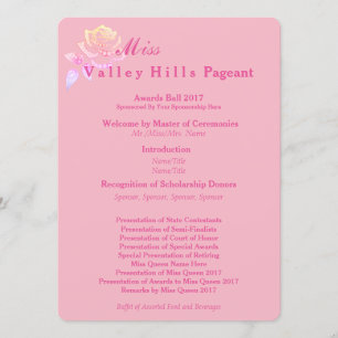 Miss America style Awards Ball Programs Programme