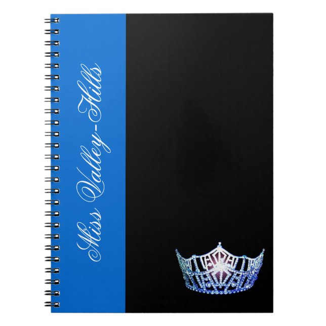Miss America style Blue Crown Notebook (Front)