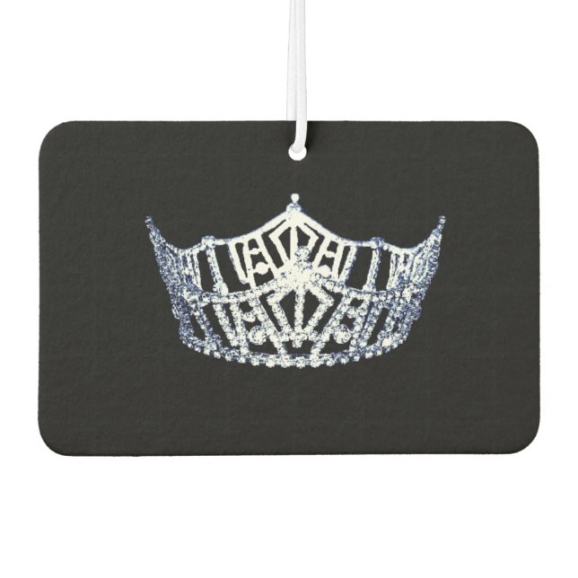 Miss America style Crown Car Air Freshener (Front)