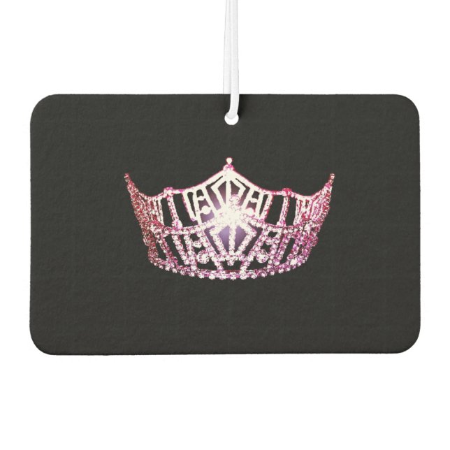 Miss America style Crown Car Air Freshener (Front)