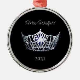 Miss America style Crown Christmas Ornament