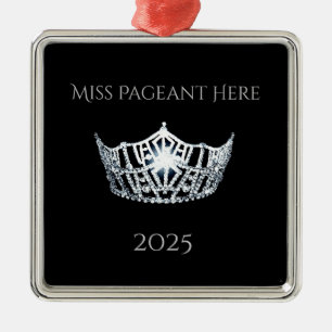 Miss America style Crown Christmas Ornament
