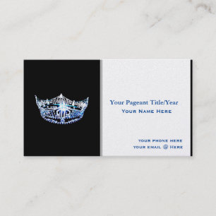 Miss America style Crown Custom Business Cards