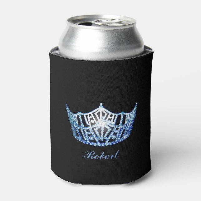 Miss America style Crown Custom Can Cooler (Can Front)