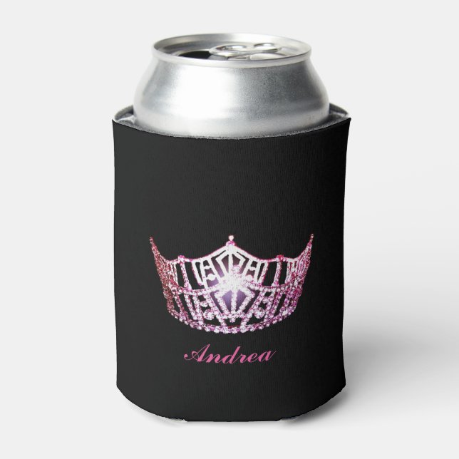 Miss America style Crown Custom Can Cooler (Can Front)