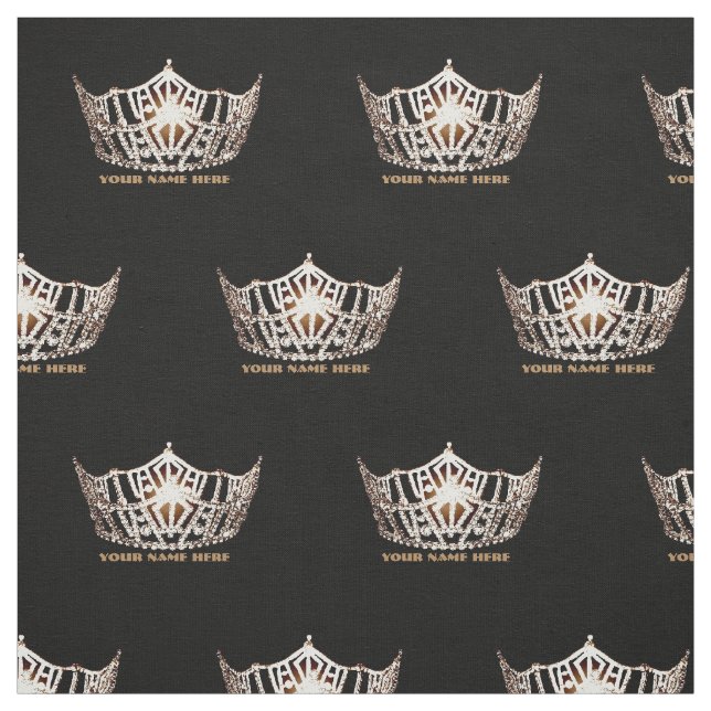 Miss America style Crown Custom Fabric (Swatch)