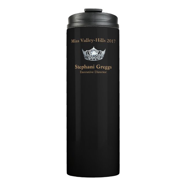 Miss America style Crown Thermal Tumbler (Front)