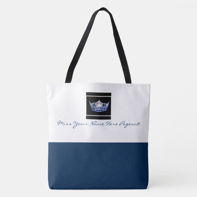 Miss America style Custom Colour Crown Tote (Front)