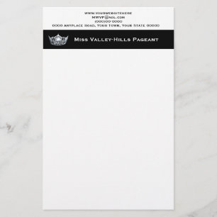 Miss America style Custom Letterhead
