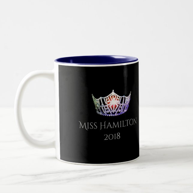 Miss America style Custom Name Multi Crown  Mug (Left)