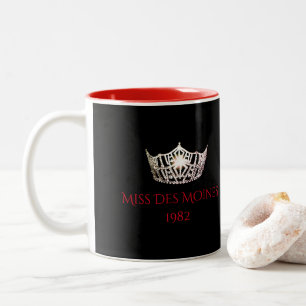 Miss America style Custom Name Silver Crown Mug