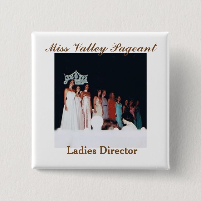 Miss America Style Custom Pageant Buttons (Front)