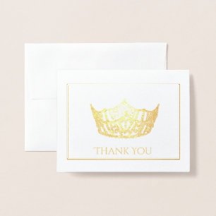 Miss America Style Foil Crown Card