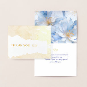 Miss America Style Foil Crown-Floral Greeting Foil Card