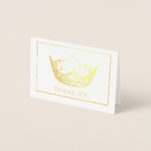 Miss America Style Foil Crown Mini Note Card