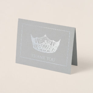 Miss America Style Foil Crown Small Card