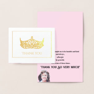 Miss America Style Foil Crown-with Photo Greeting Foil Card