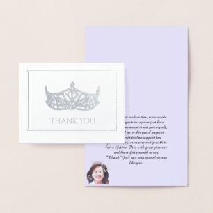 Miss America Style Foil Crown-with Photo Greeting Foil Card