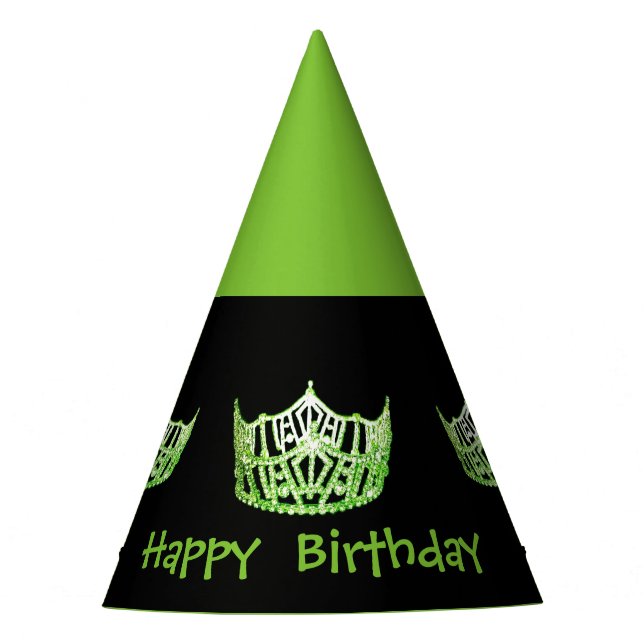 Miss America style Girls Crown Party Hat (Front)