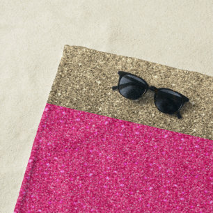 Miss America style Glitter Beach Towel