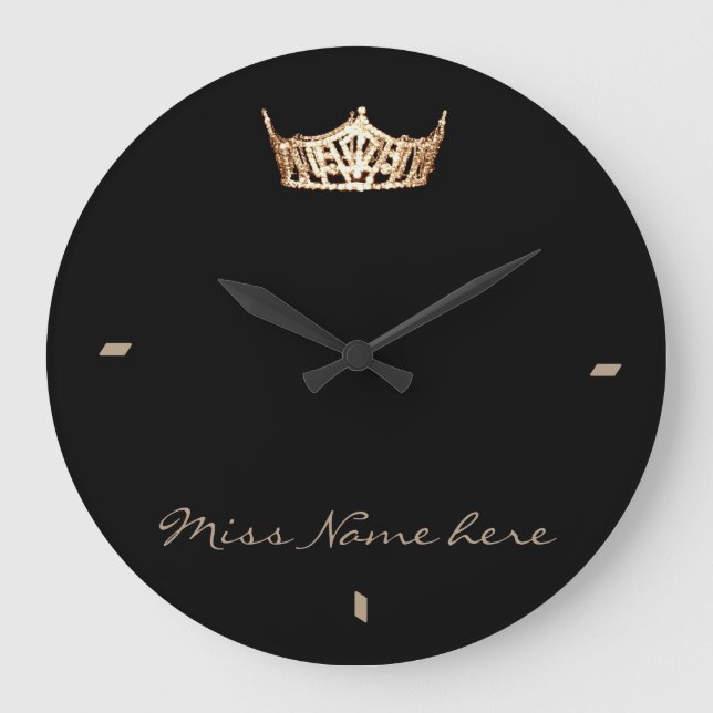 Miss America style Gold Crown Clock (Front)