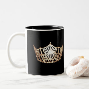 Miss America style Gold Crown  Mug