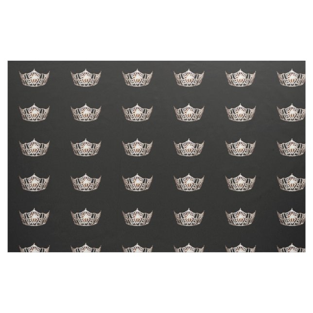 Miss America style Large Crown Pattern Fabric (Fat Quarter)