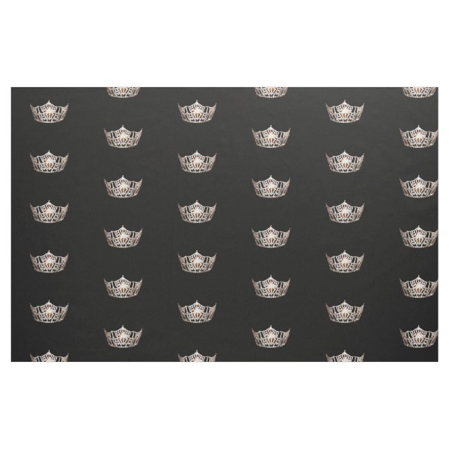 Miss America style Large Crown Pattern Fabric (Fat Quarter)