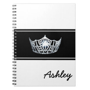 Miss America style Notebook-Crown & Custom Name Notebook
