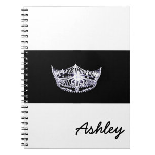 Miss America style Notebook-Crown & Custom Name Notebook