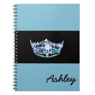 Miss America style Notebook-Crown & Custom Name Notebook